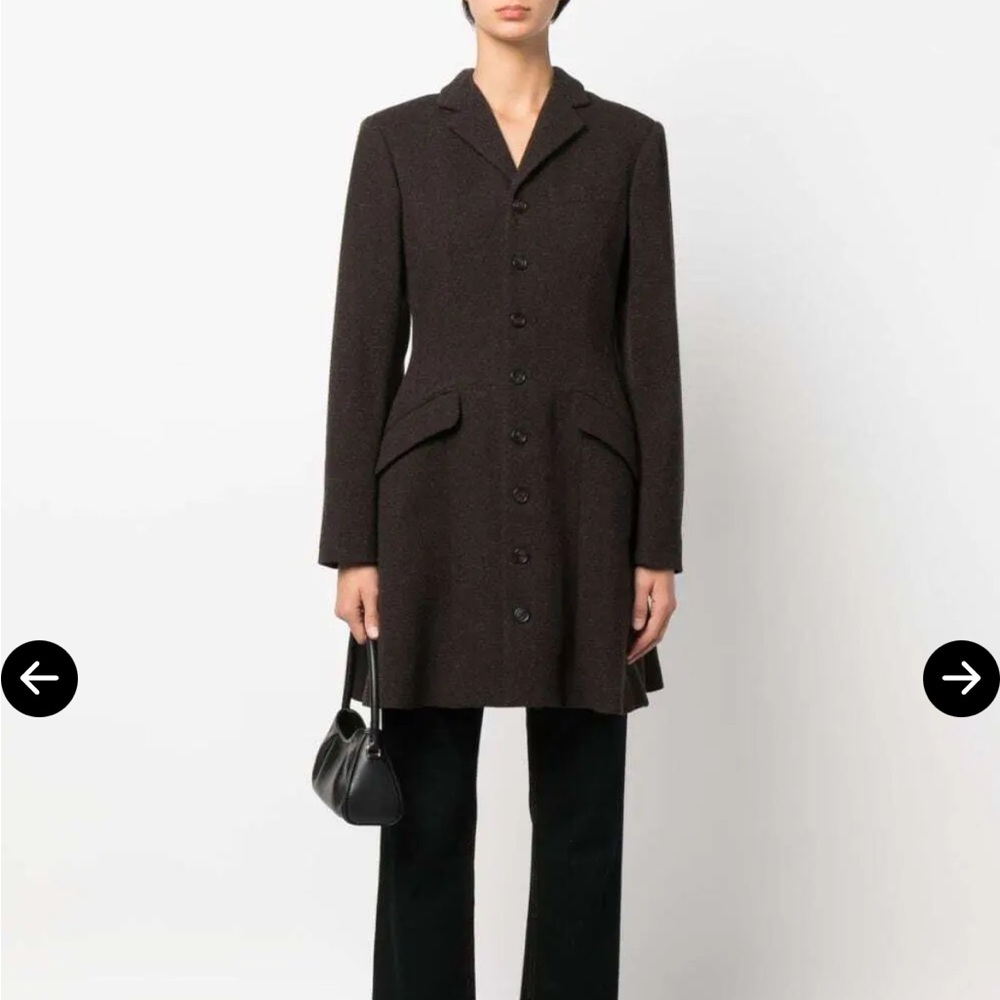 NWOT Ralph Lauren Dark Brown fit and flare dress coat